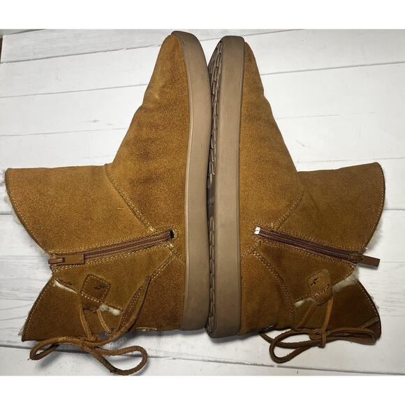 Koolaburra by UGG Boots Womens Size 10 Chestnut Suede Shearling Winter 1019362 - Picture 4 of 10